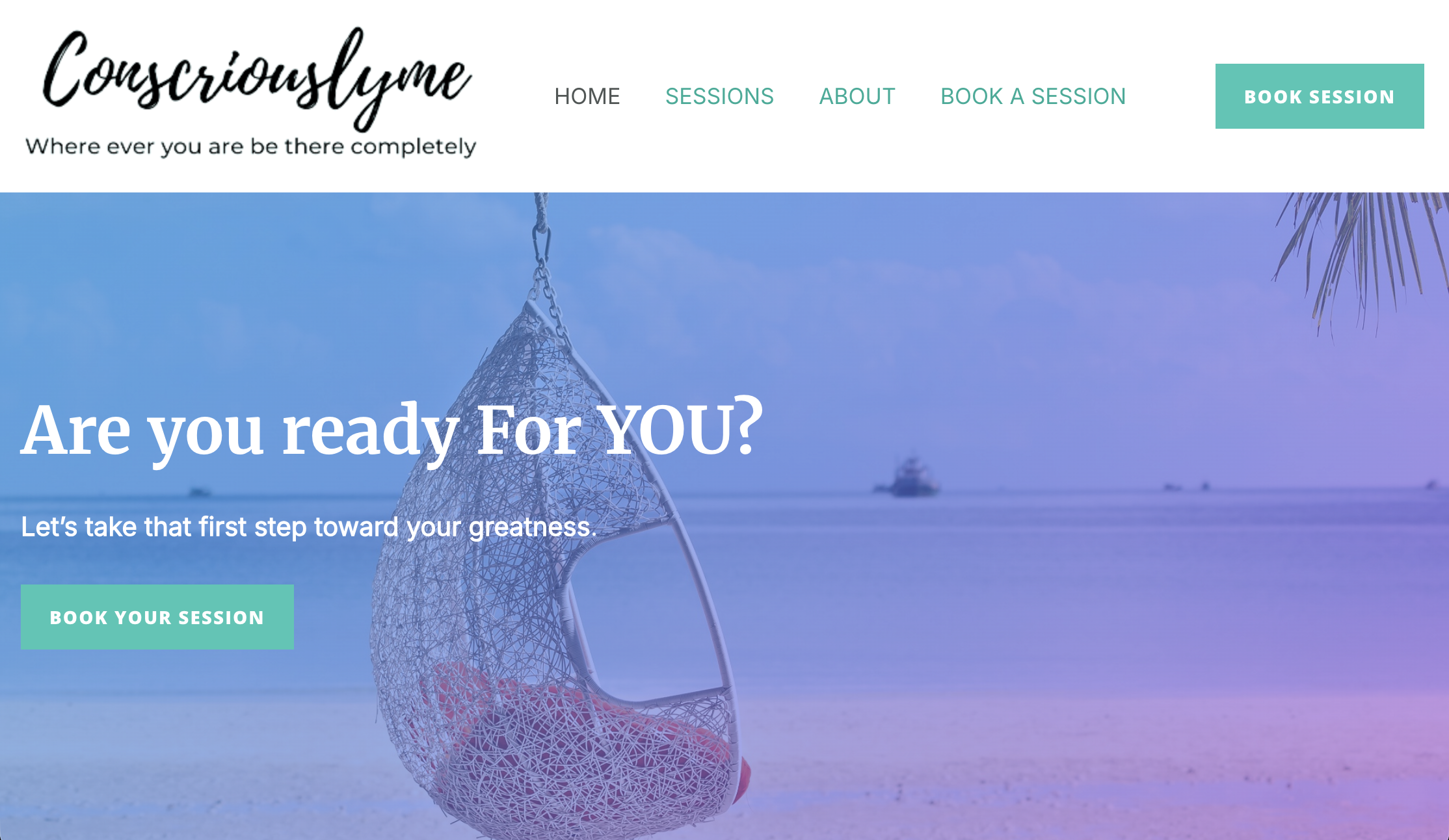Consciously Me Coaching website preview